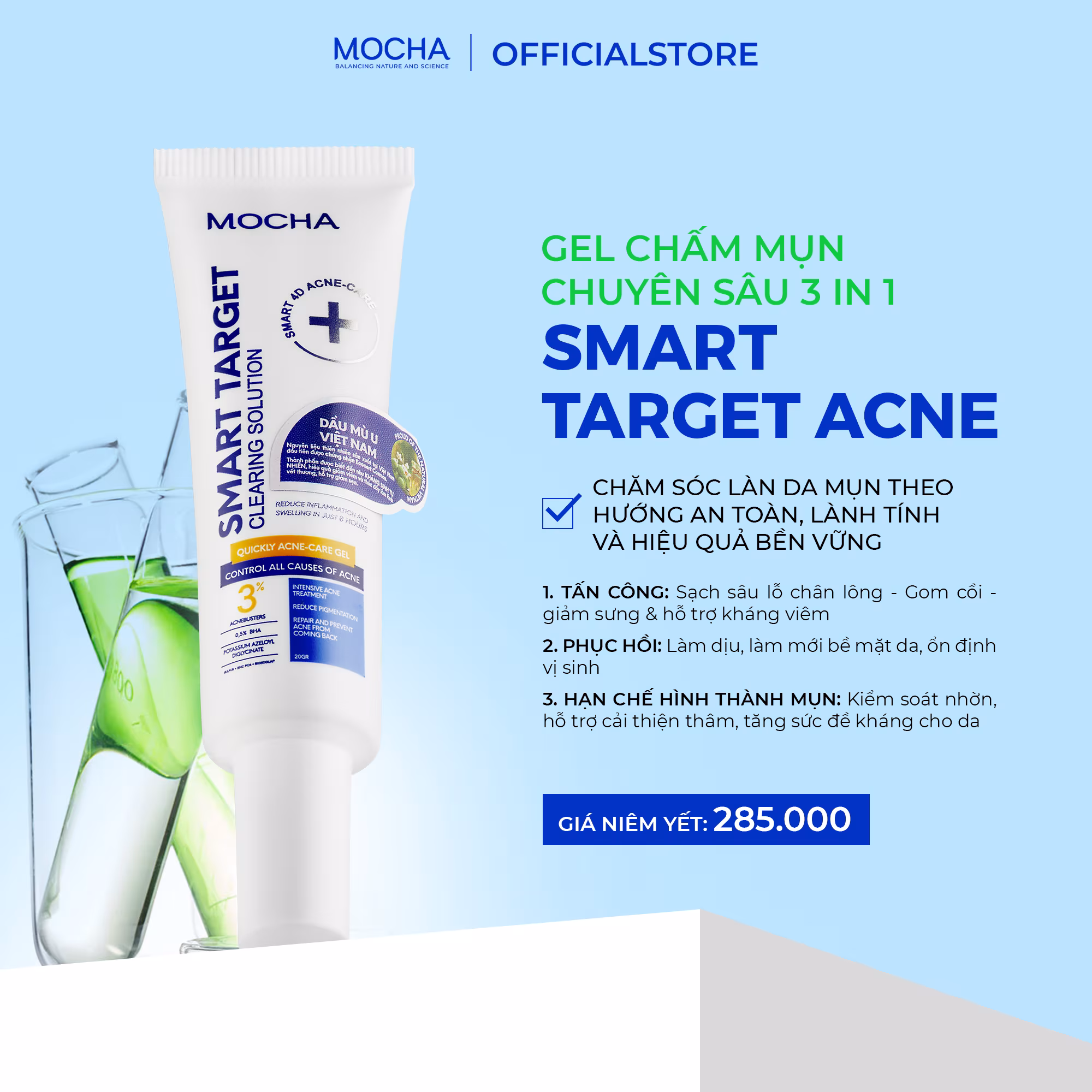 Trang chủ 15 GEL dưỡng mù u giảm mụn chuyên sâu – Smart Target