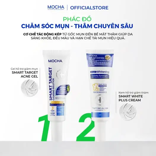 Combo Mụn Thâm Mocha – Các Bước Chăm Sóc Da Dầu Mụn Hiệu Quả