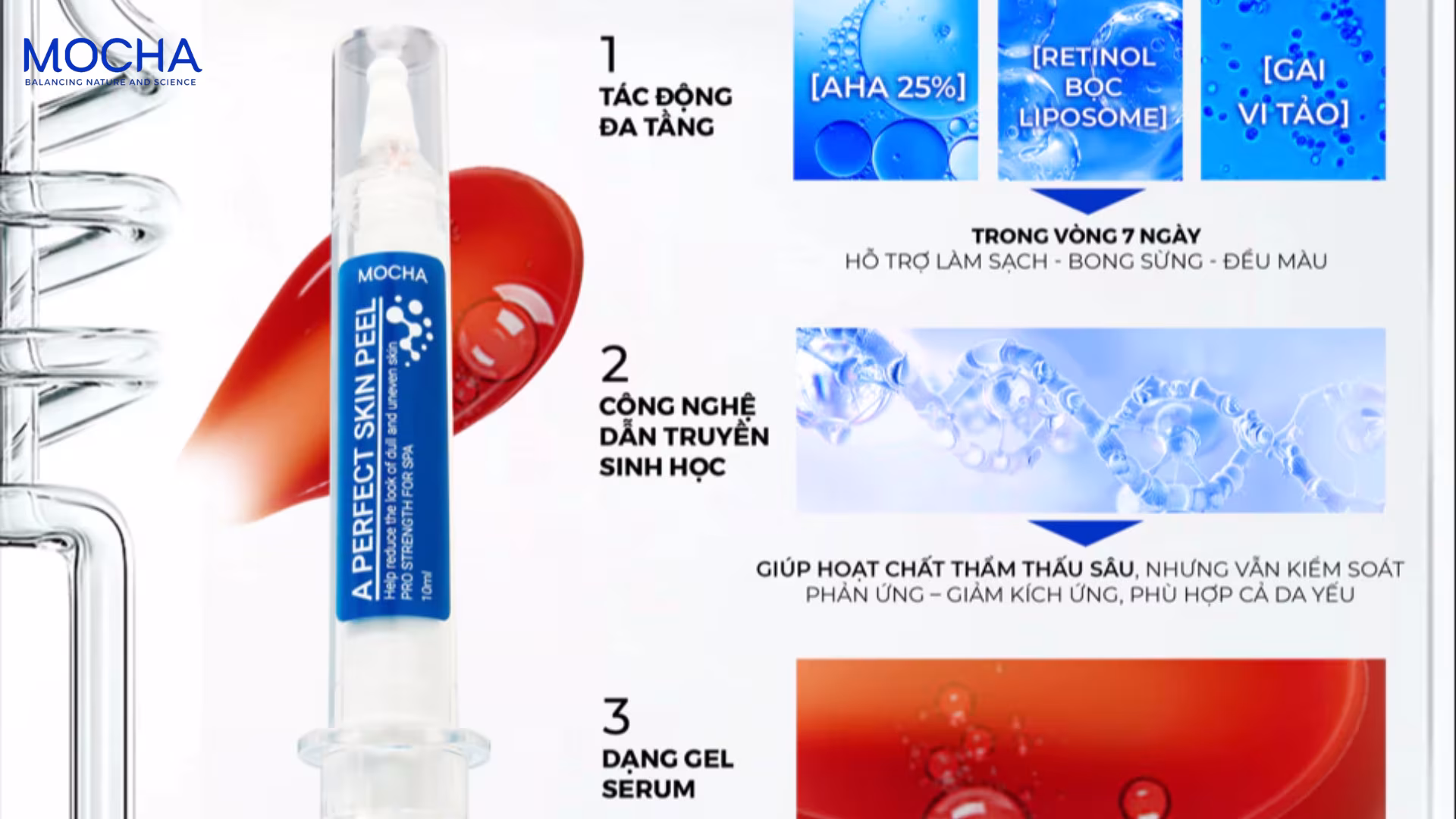 Cách sử dụng peel da Mocha trong 5 bước giúp phục hồi sau 7 ngày