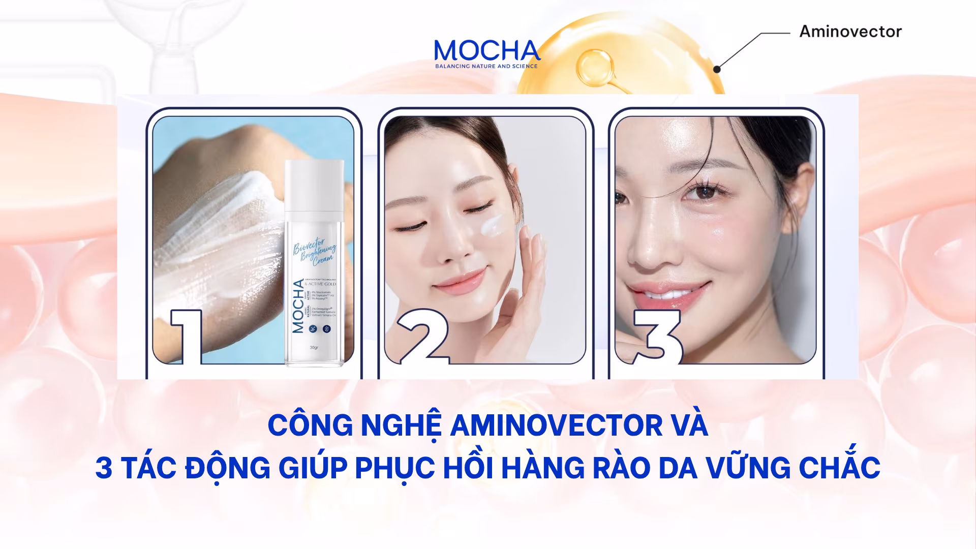 Công nghệ Aminovector và 3 tác động giúp phục hồi hàng rào da vững chắc