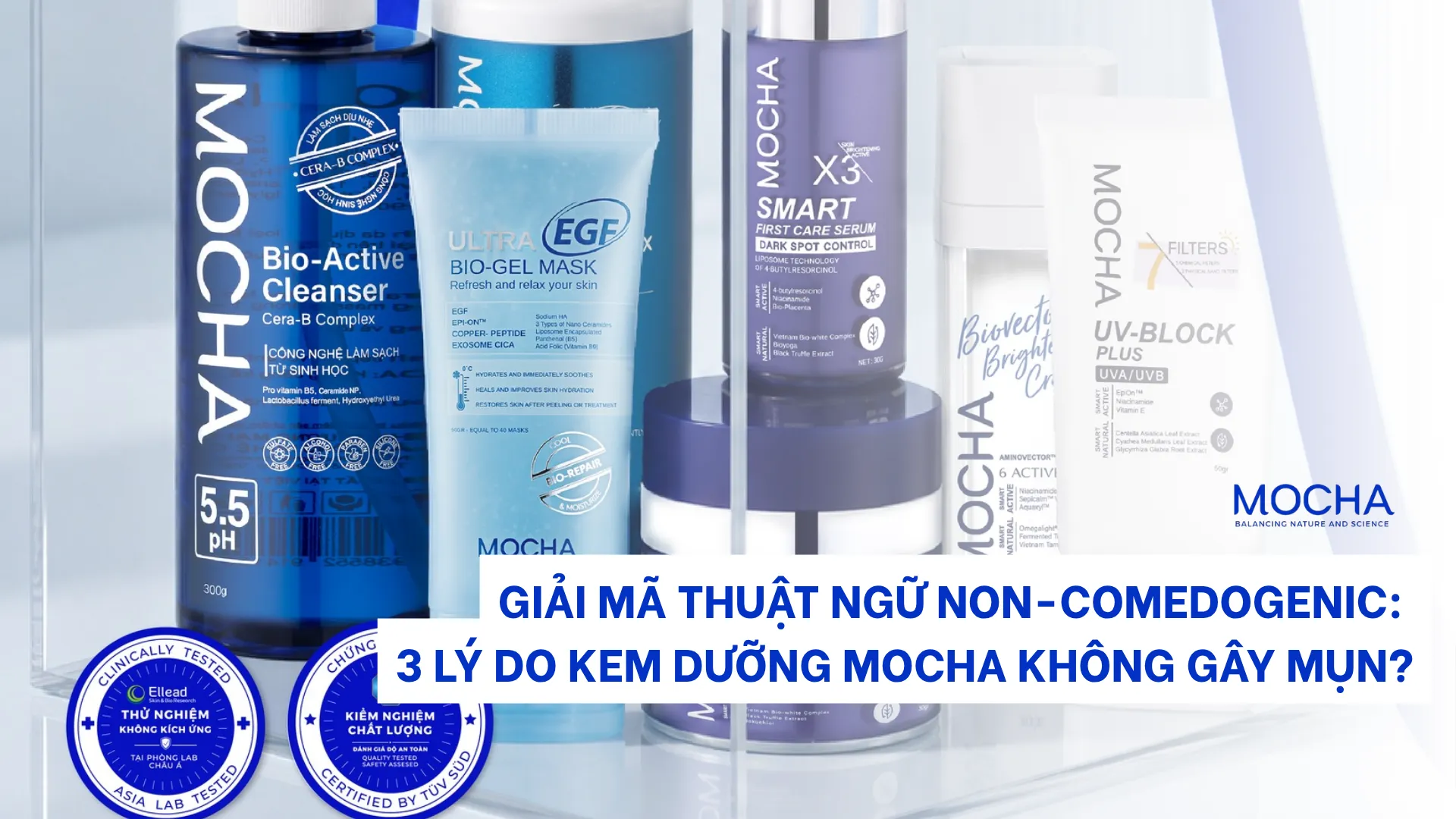 Giải mã thuật ngữ Non-comedogenic: 3 lý do kem dưỡng Mocha không gây mụn?