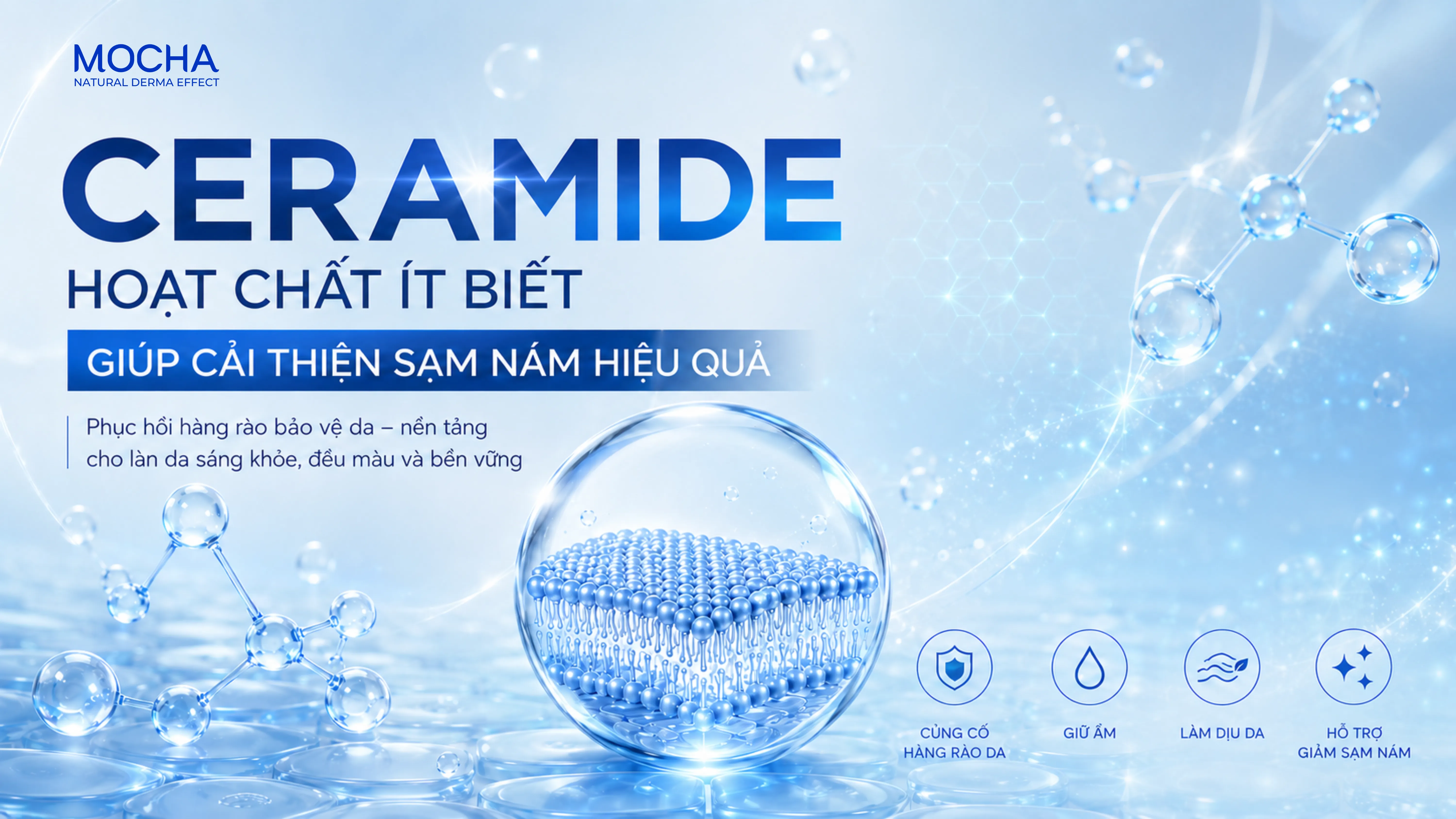 CERAMIDE – HOẠT CHẤT ÍT BIẾT GIÚP CẢI THIỆN SẠM NÁM HIỆU QUẢ