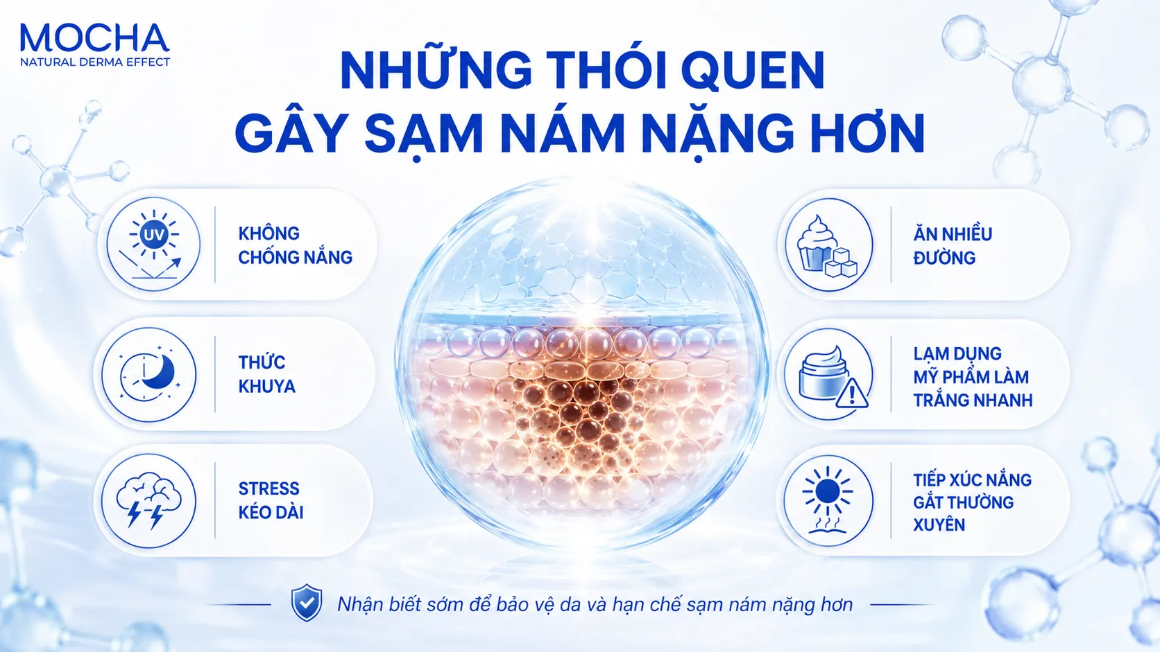 NHỮNG THÓI QUEN SINH HOẠT CÓ THỂ GÂY SẠM NÁM NẶNG HƠN